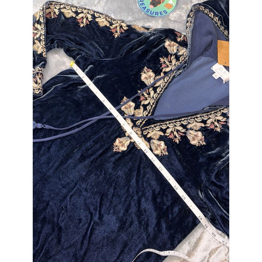 JOHNNY WAS EMI VELVET EMBROIDERED HOODIE TUNIC Silk Blend‎ Women’s SMALL RARE - Picture 4 of 8